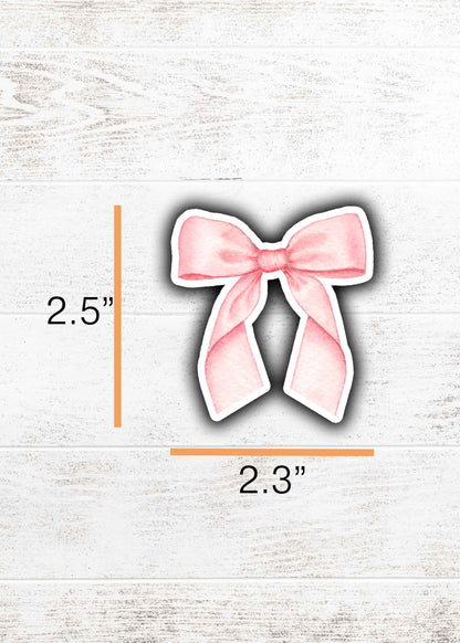Pink Bow Sticker 2.5"x2.3"