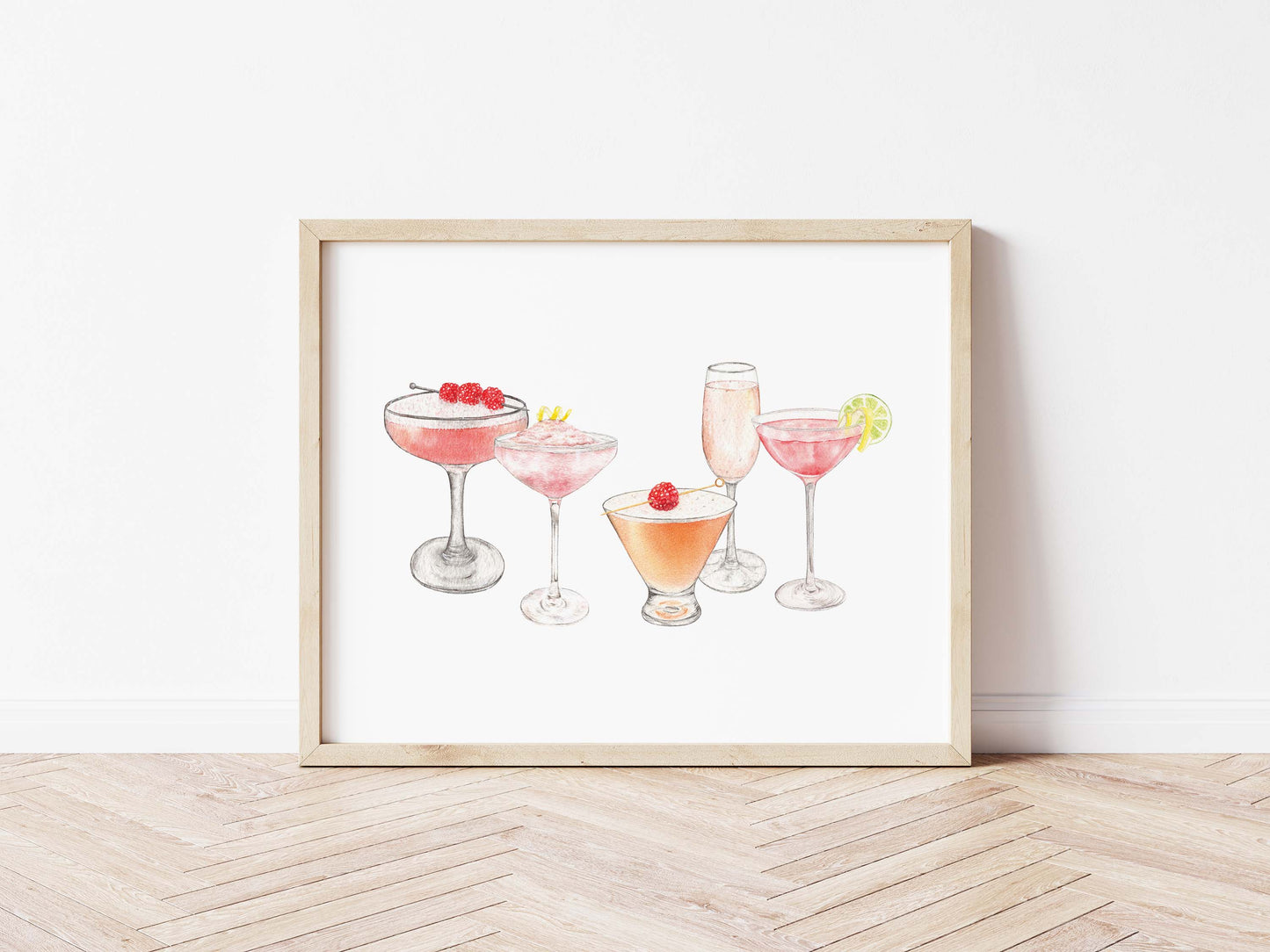 Pink Cocktails Print