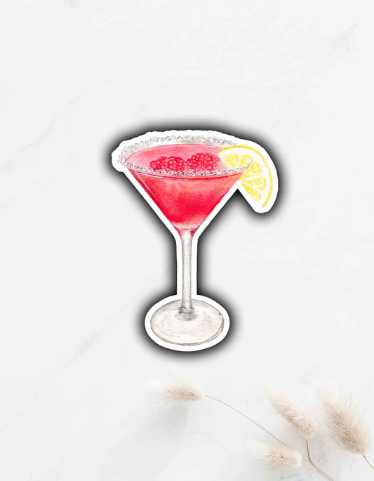 Raspberry Lemon Drop Sticker 3"x2.3"