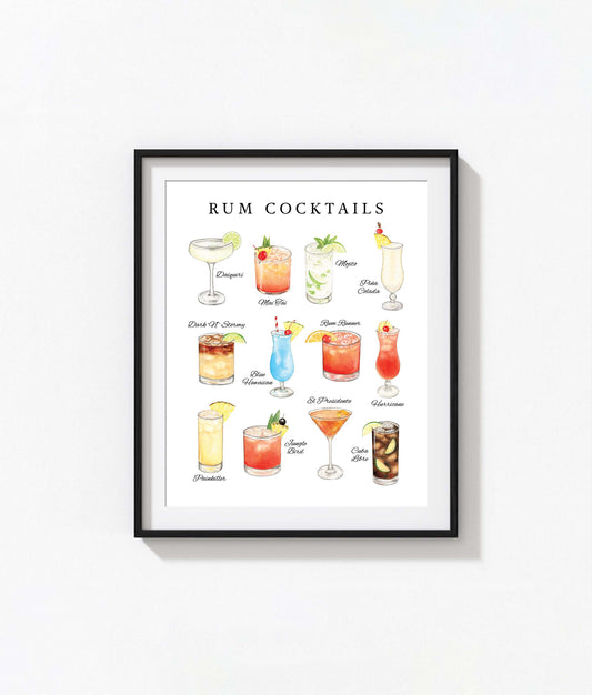 Rum Cocktails Print