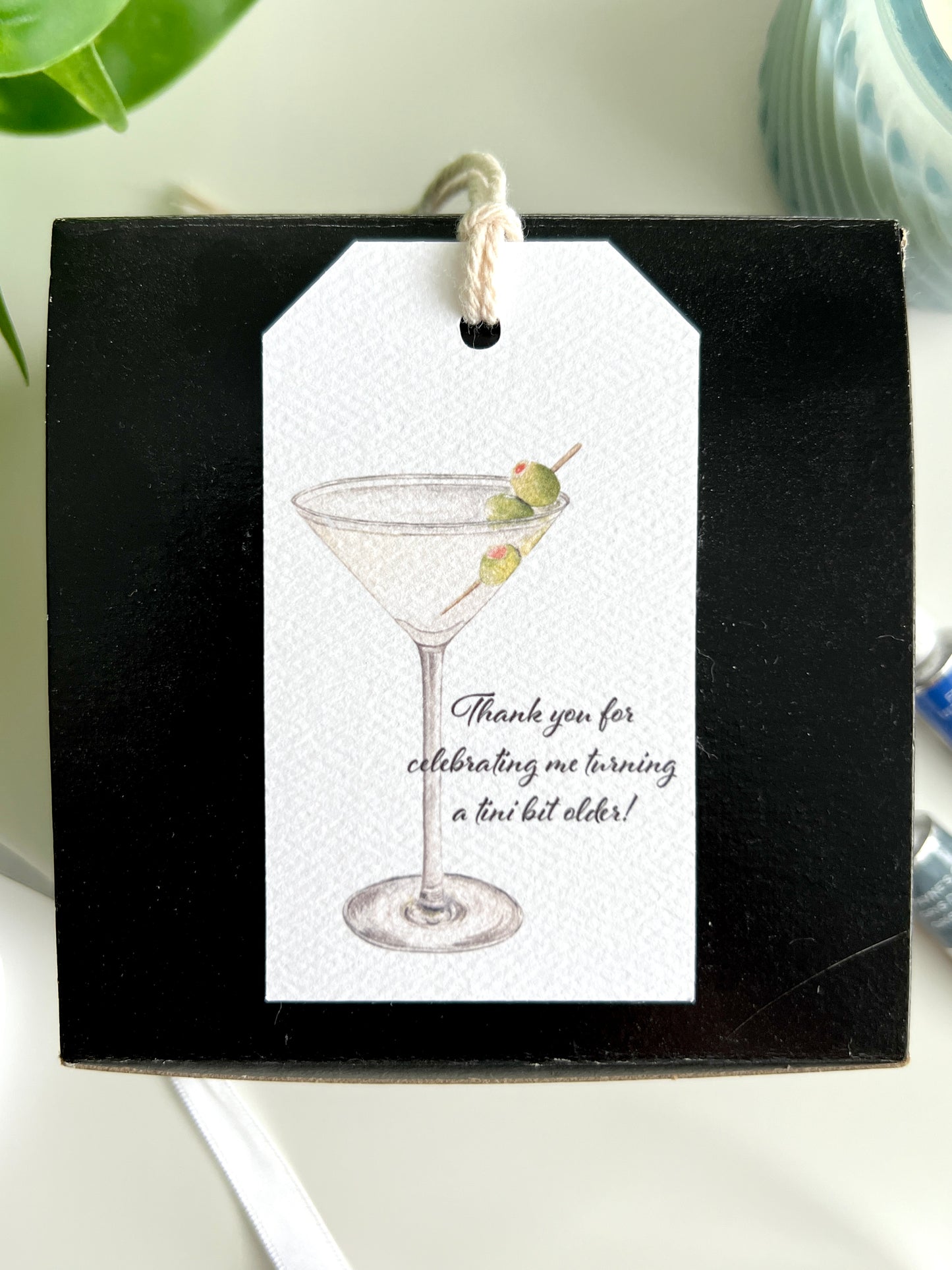 A Tini Bit Older, Vodka Martini Gift Tag