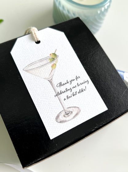 A Tini Bit Older, Vodka Martini Gift Tag