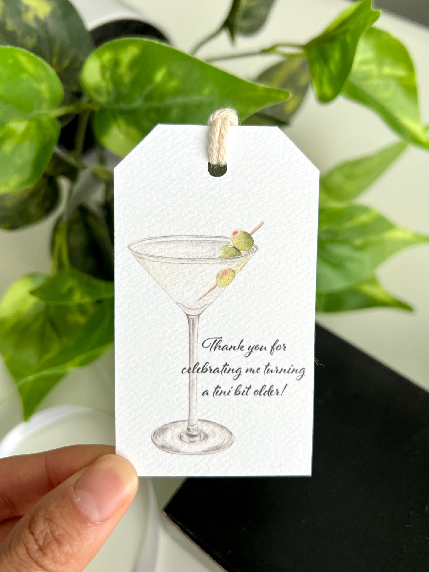 A Tini Bit Older, Vodka Martini Gift Tag