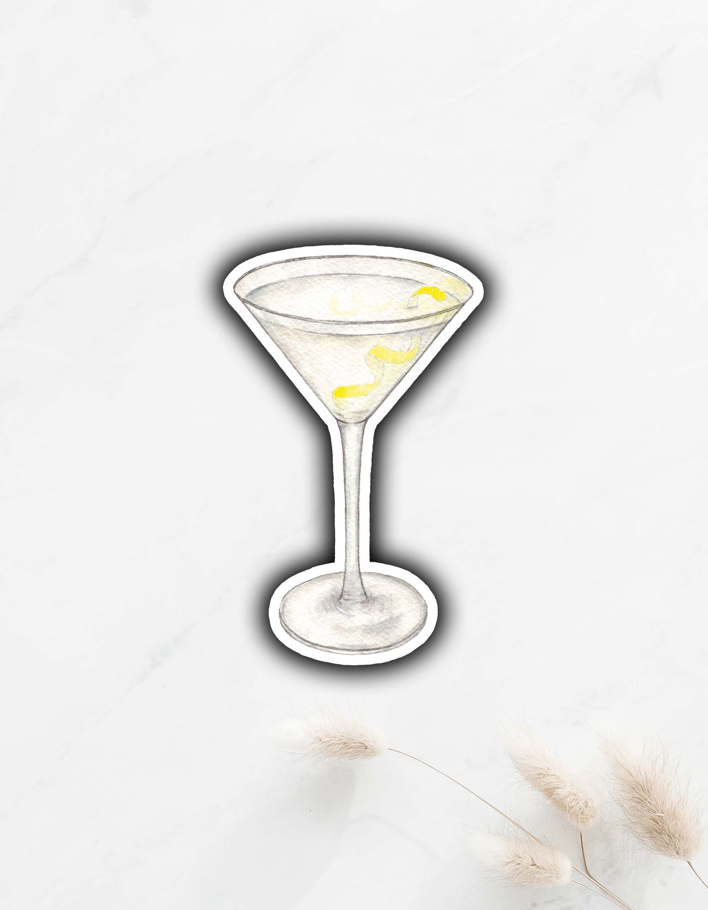 Vesper Martini Sticker 3"x1.9"