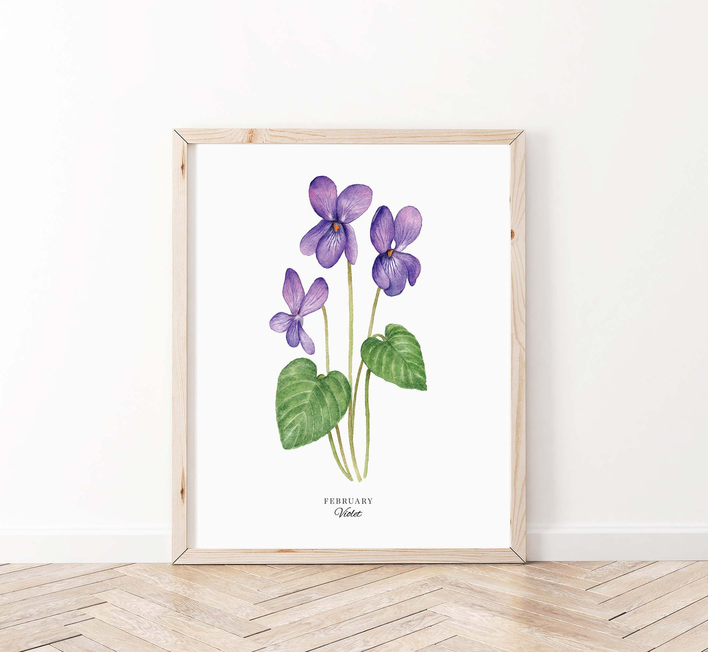 Violet Art Print, February Birth Flower