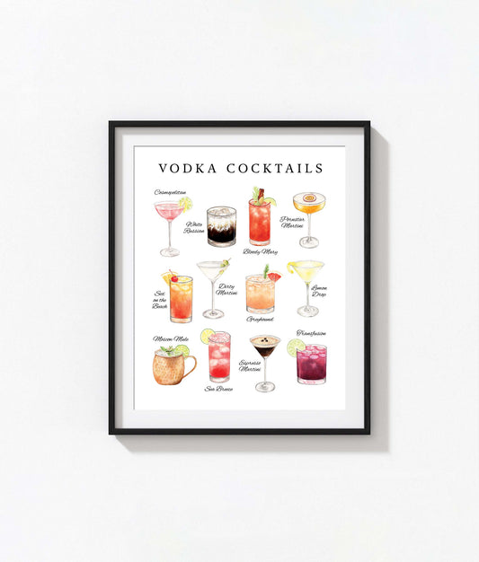 Vodka Cocktails Print