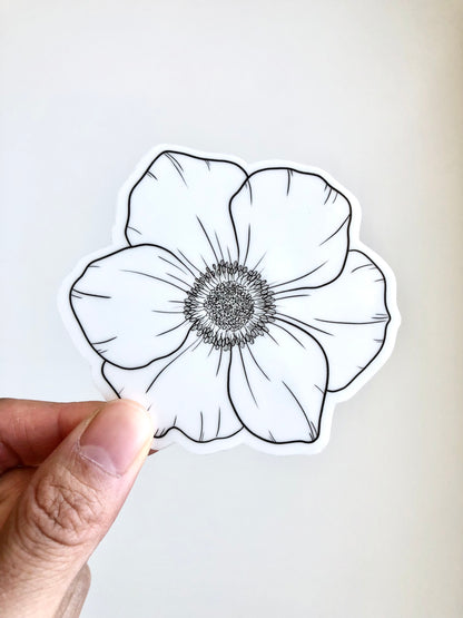 Clear Anemone Sticker 3"x3"