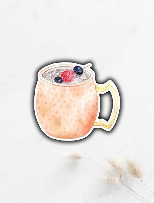 Berry Moscow Mule Sticker 3"x3"