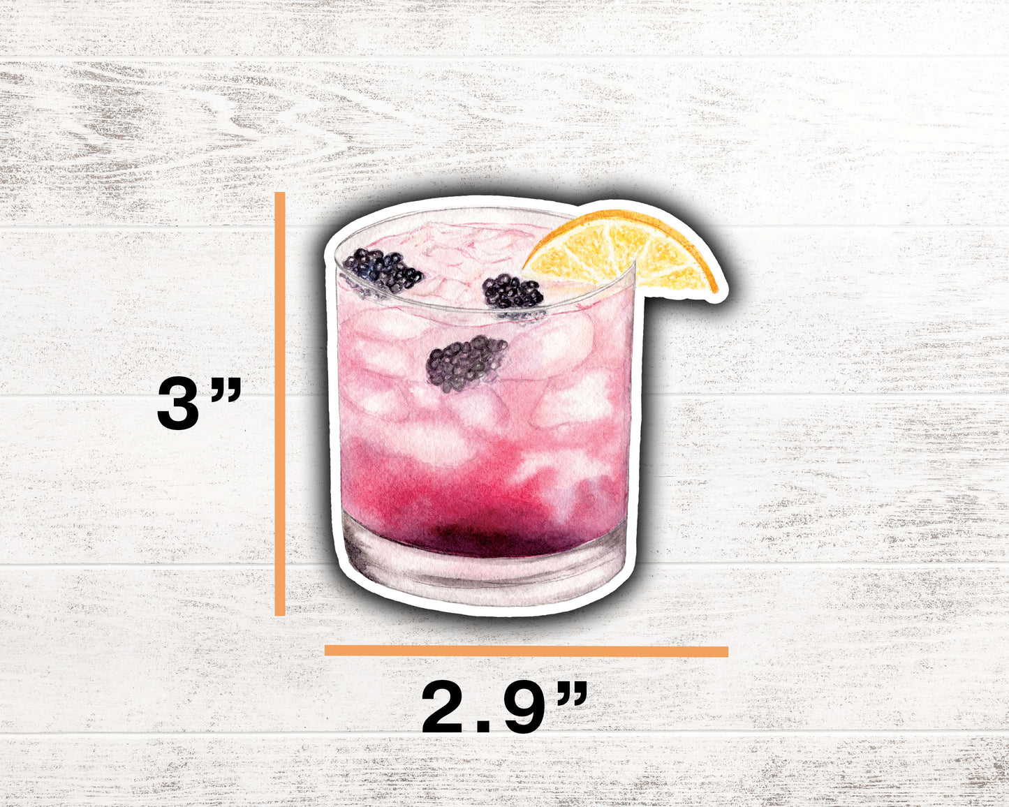 Blackberry Margarita Sticker 3"x2.9"