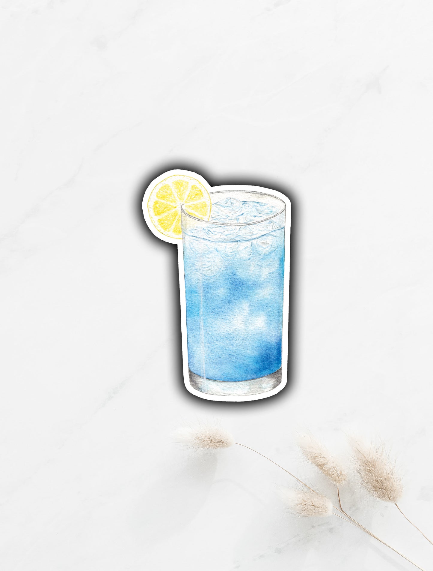 Blue Curaçao Cocktail Sticker 3"x2"