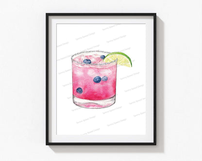 Blueberry Margarita Art Print