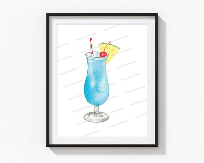 Blue Hawaiian Art Print