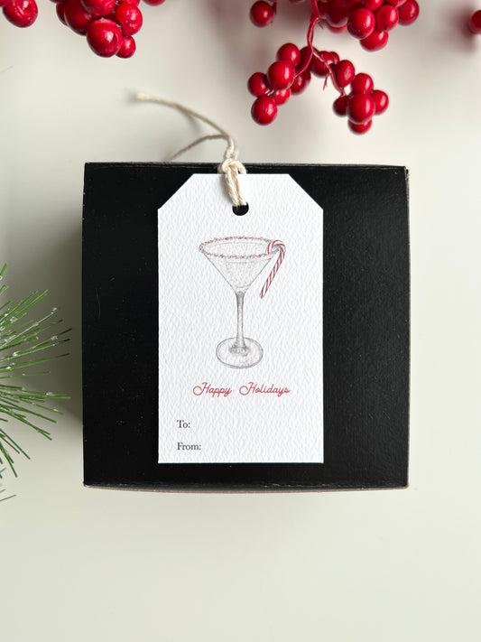 Candy Cane Martini Gift Tag