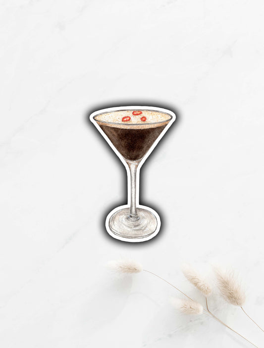 Chili Chocolate Espresso Martini Sticker 3"x1.9"