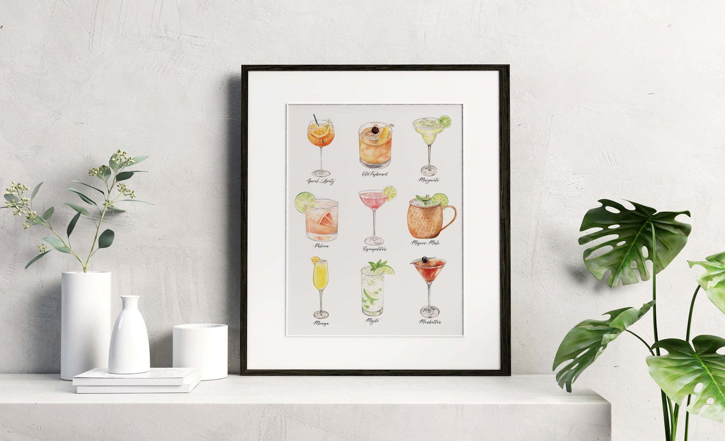 9 Cocktails Print