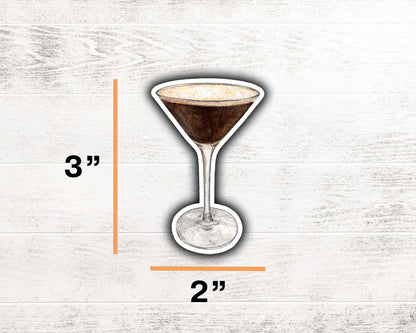 Espresso Martini Sticker 3"x2"
