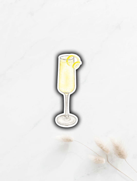 French 75 Sticker 3"x1.1"