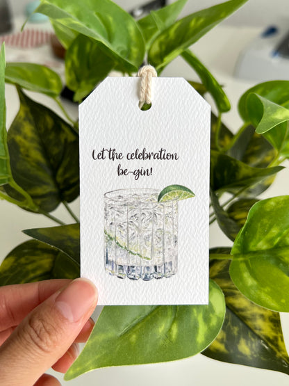 Let the Celebration Be-gin, Gin and Tonic Gift Tag
