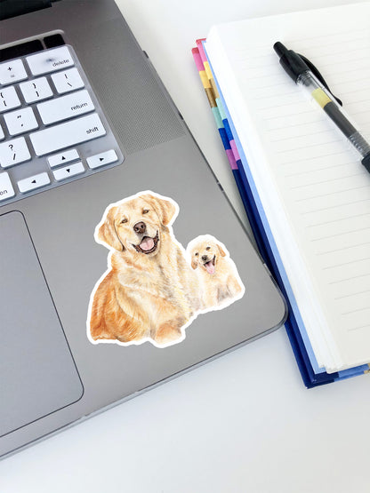 Golden Retriever Sticker 2.75"x3"