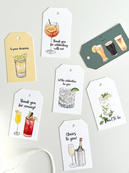 Let the Celebration Be-gin, Gin and Tonic Gift Tag