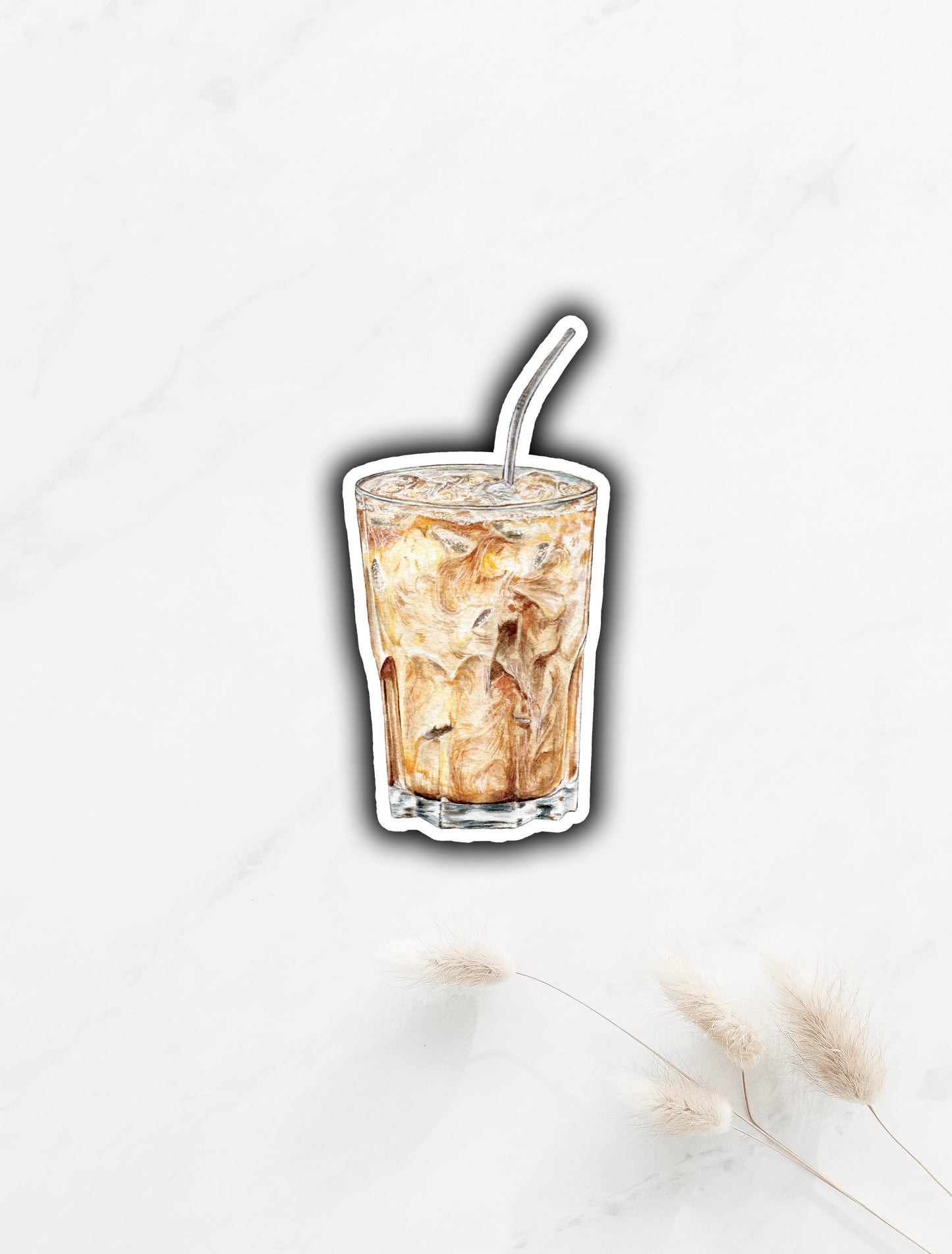 Iced Coffee Sticker 3"x1.6"
