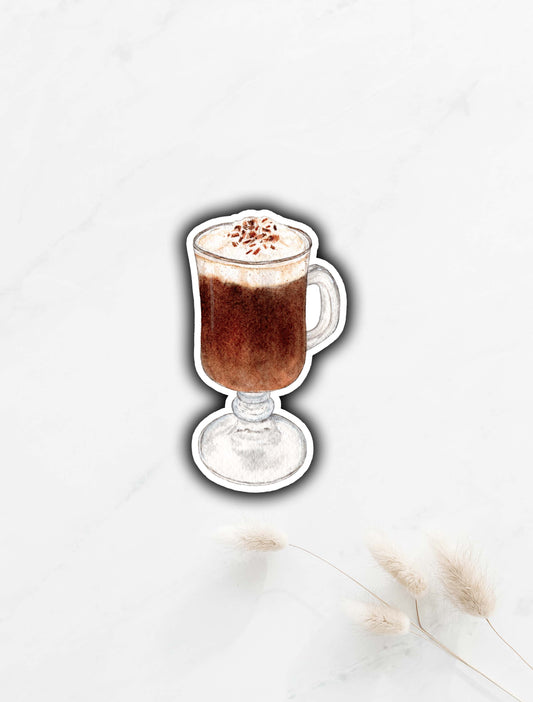 Irish Coffee Sticker 3"x1.75