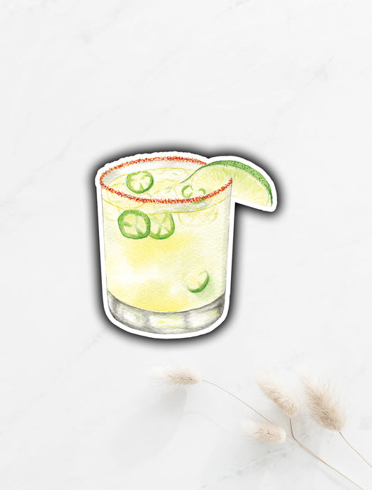 Jalapeño Margarita Sticker 3"x2.9"