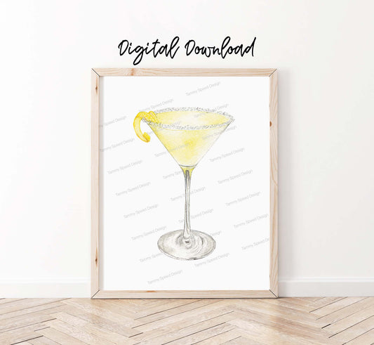 Lemon Drop Martini Digital Download