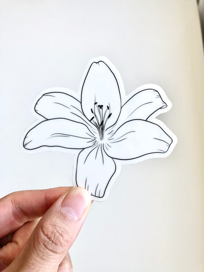 Clear Lily Sticker 3"x3"