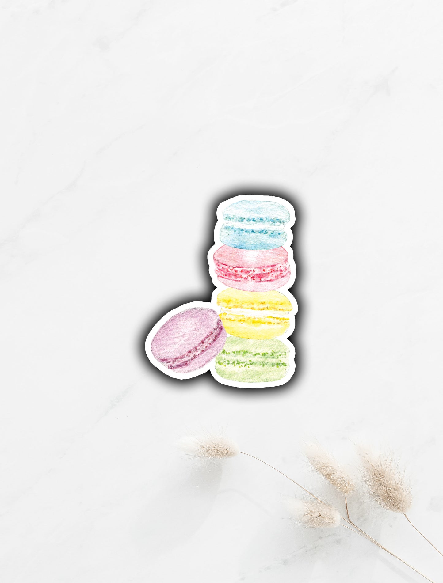 Stacked Macaron Sticker 2.75"x2"