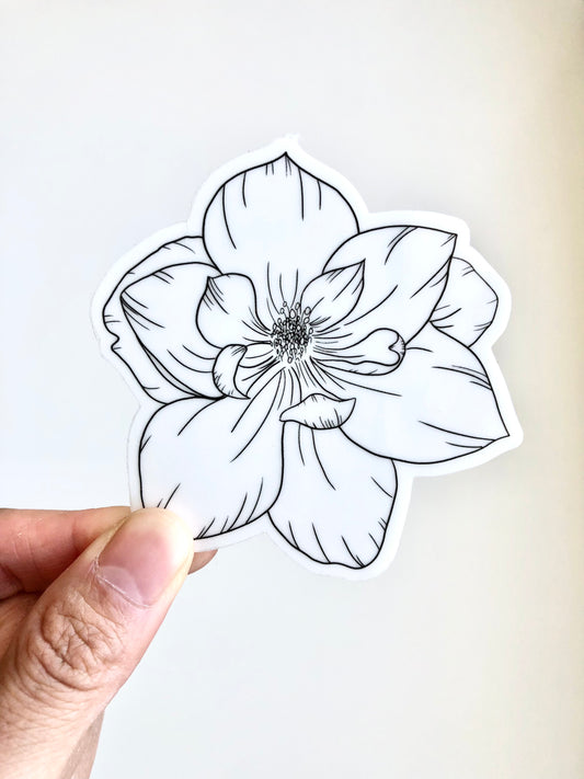 Clear Magnolia Sticker 3"x3"