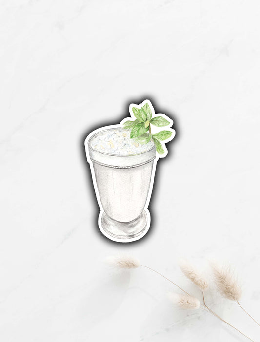 Mint Julep Sticker 3.1"x2"