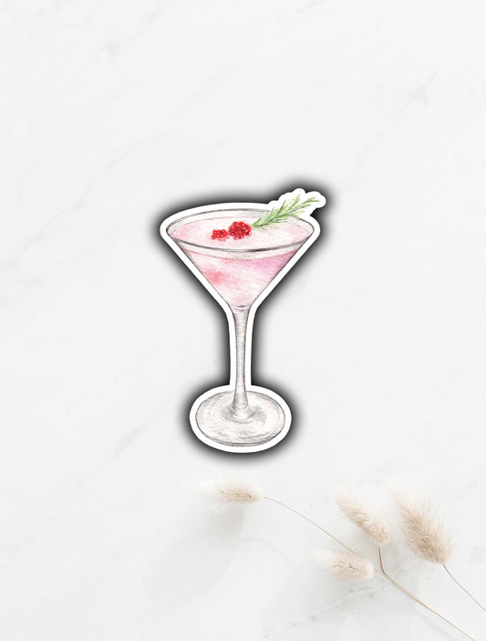Mistletoe Martini Sticker 3"x1.9"