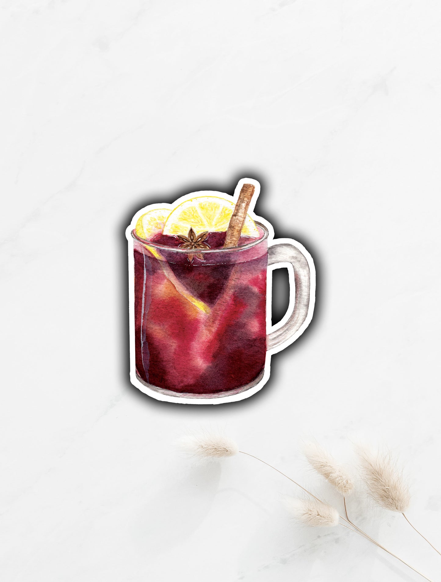 Mulled Wine Sticker 3"x2.5"