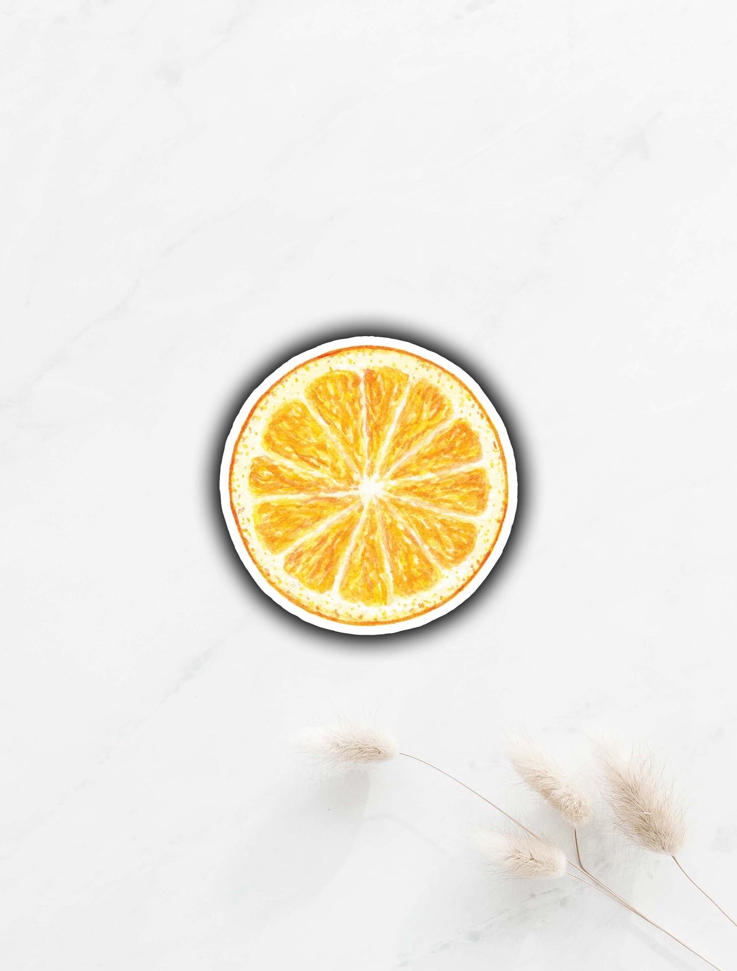 Orange Wheel Sticker 2.5"x2.5"