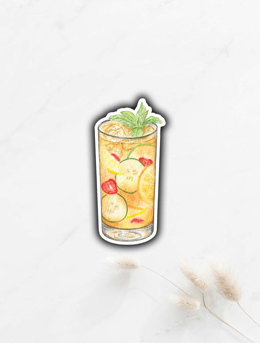 Pimm's Cup Sticker 3"x1.5"