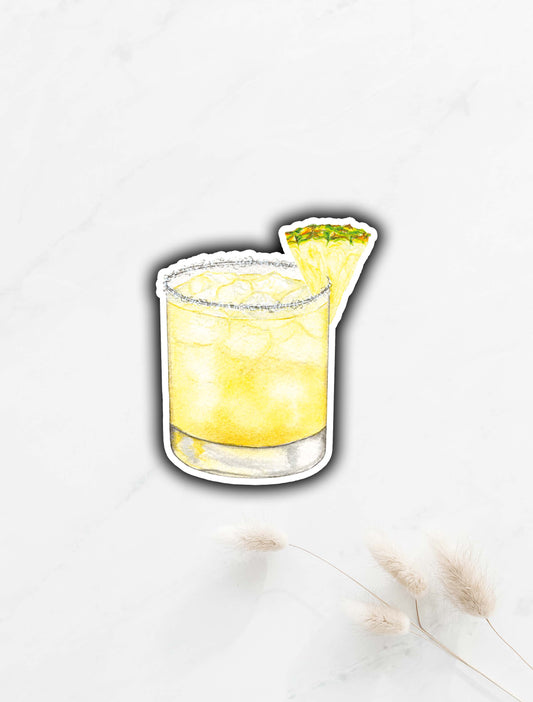 Pineapple Margarita Sticker 3"x2.5"