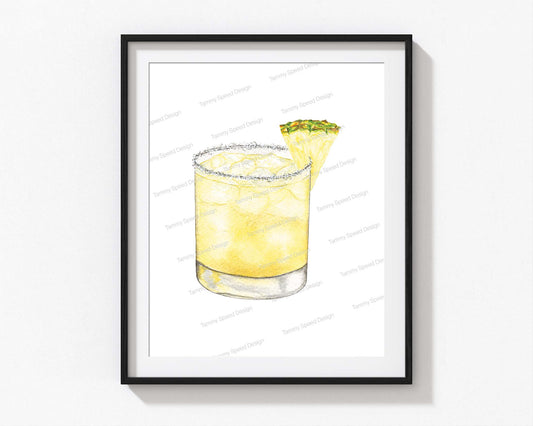 Pineapple Margarita Art Print