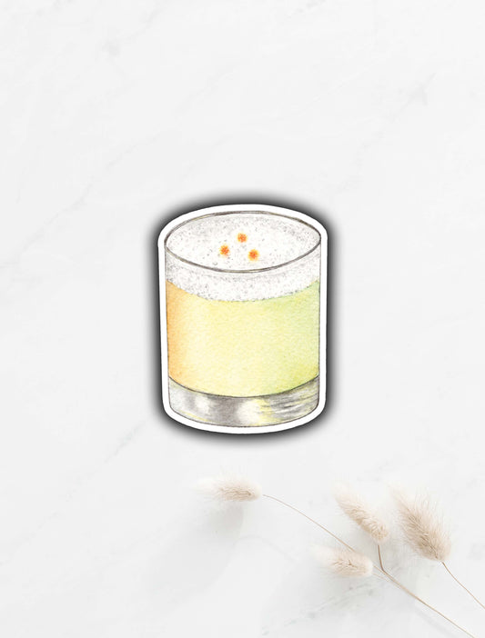 Pisco Sour Sticker 2.8"x2.1"