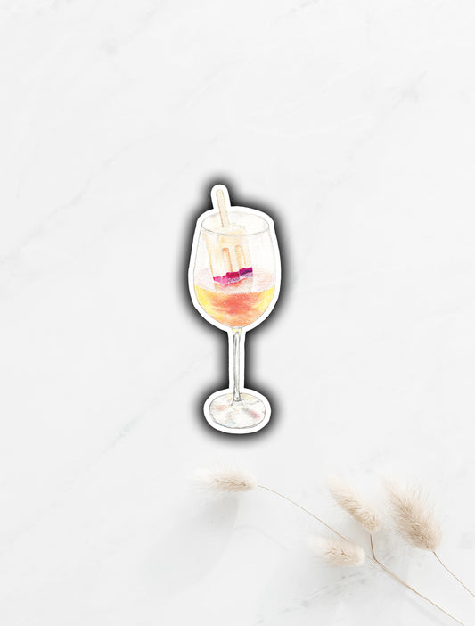 Popsicle in Prosecco Sticker 3.2"x1.2"