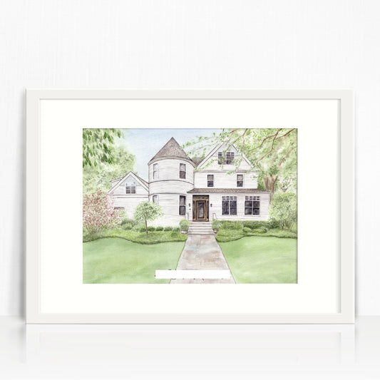 Custom Watercolor House/Venue Portrait