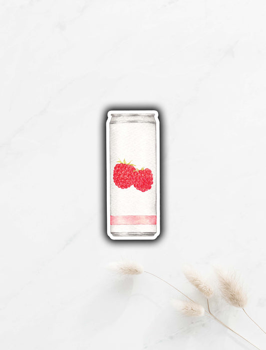 Raspberry Hard Seltzer Sticker 3"x1.3"