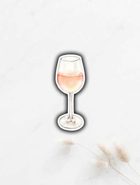 Rosé Wine Sticker 3"x1.2"