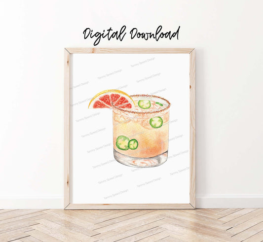 Spicy Grapefruit Margarita Digital Download