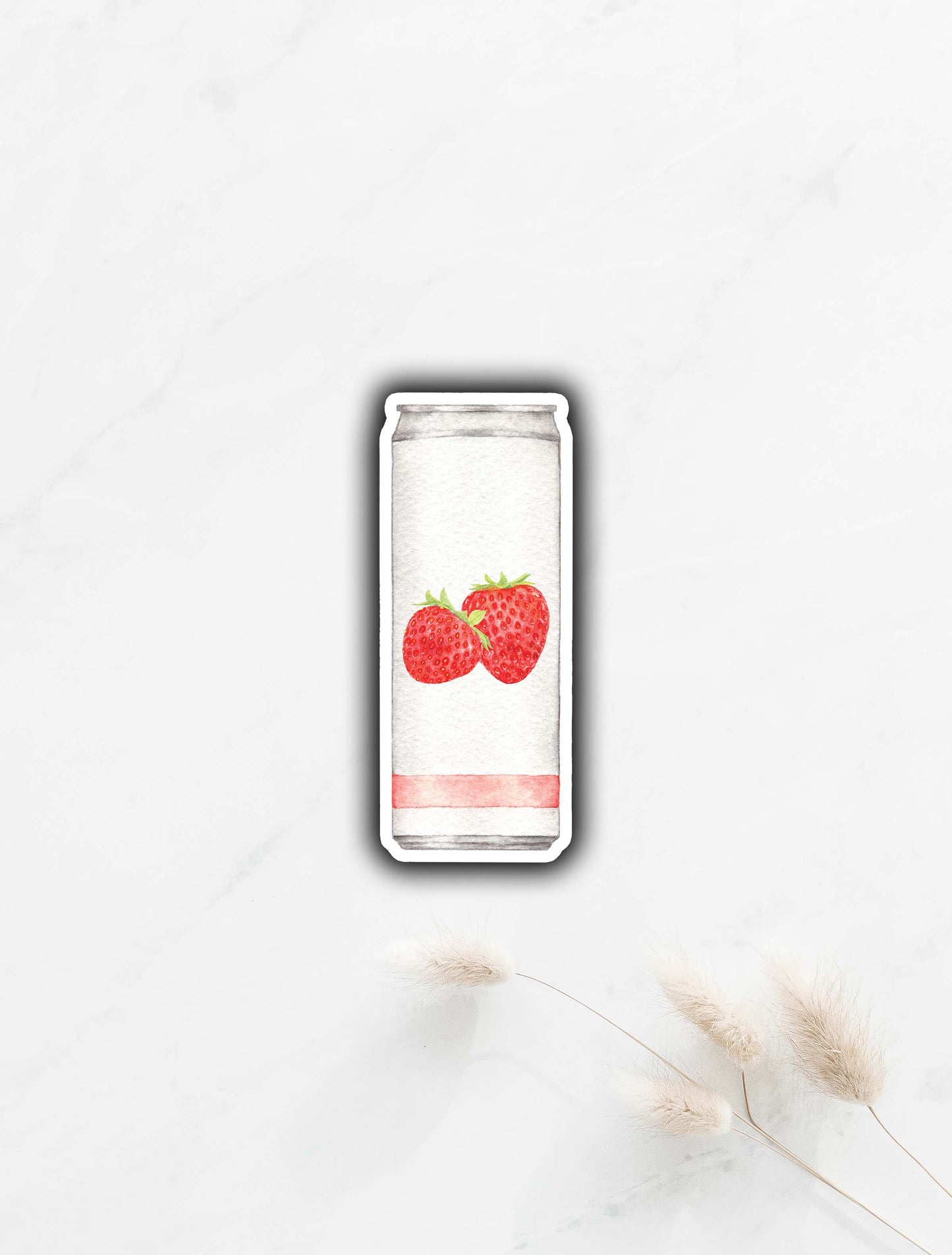 Strawberry Hard Seltzer Sticker 3"x1.3"