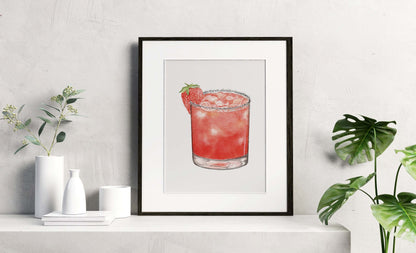 Strawberry Margarita Art Print