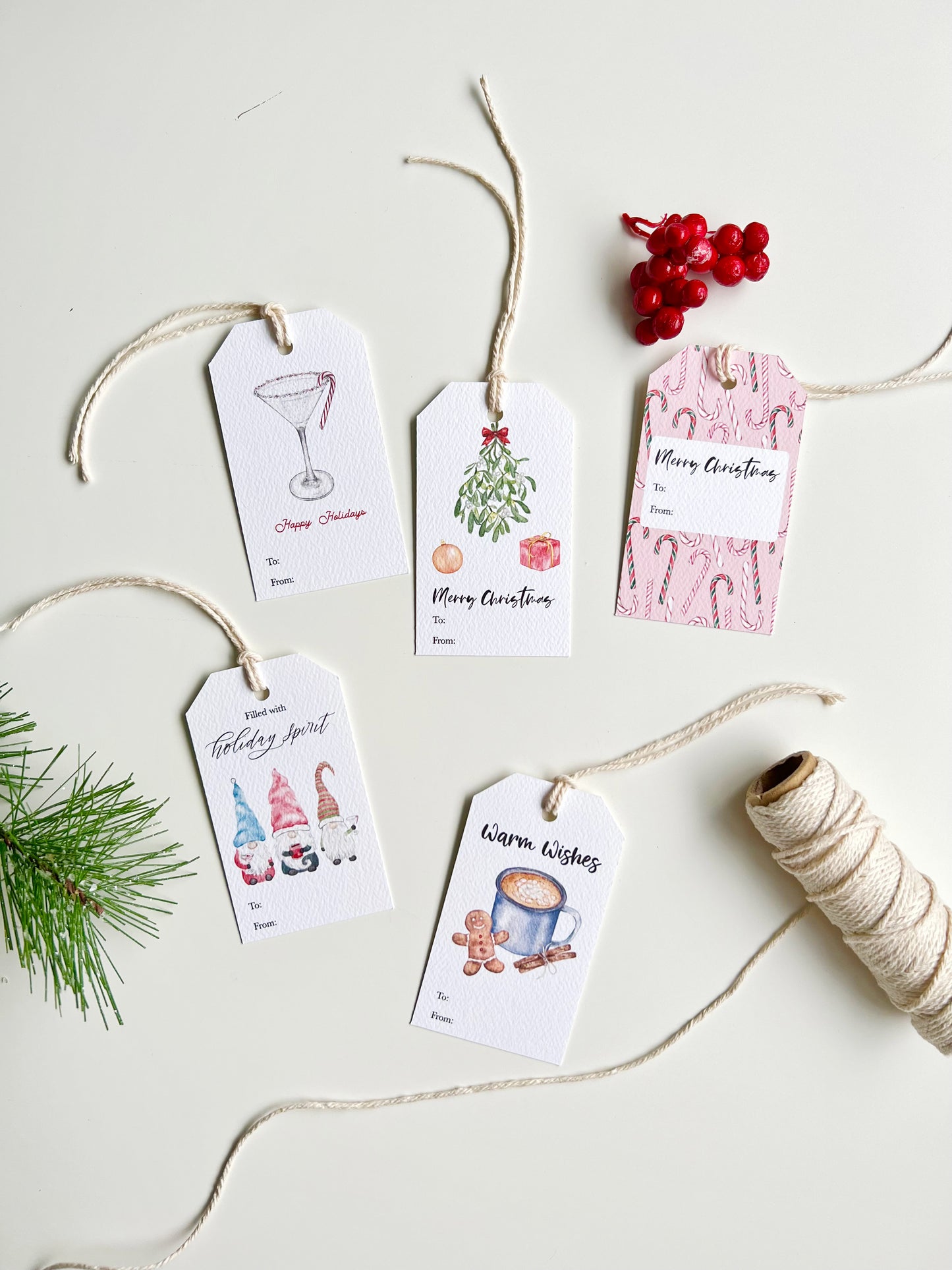 Christmas Red Truck Gift Tag