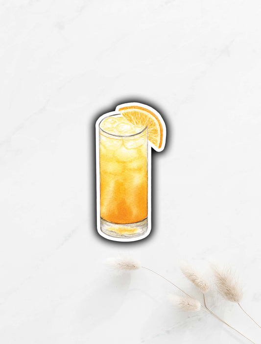 Screwdriver Cocktail Sticker 3"x1.5"