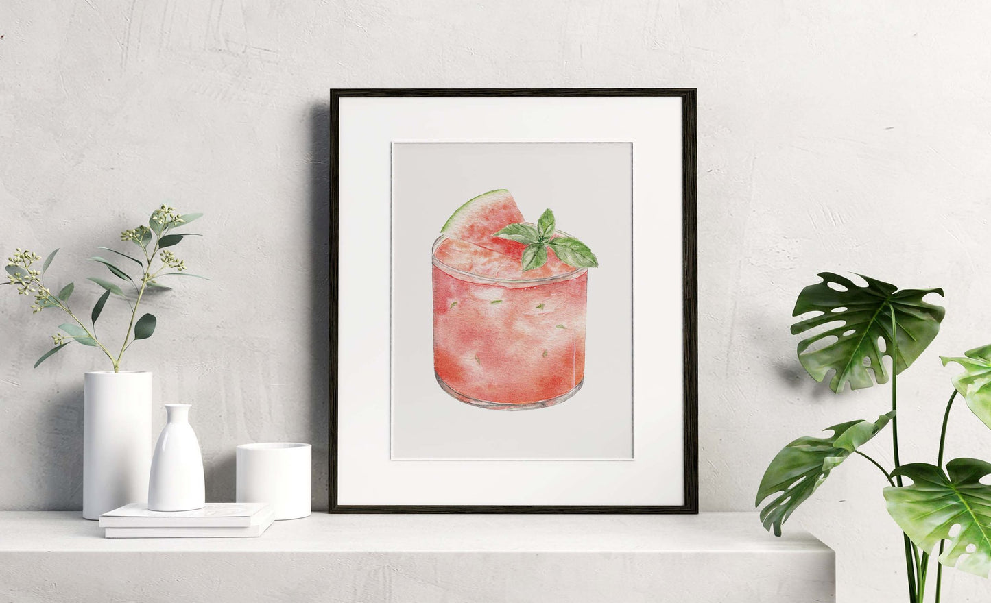 Watermelon Margarita Art Print