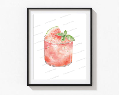 Watermelon Margarita Art Print